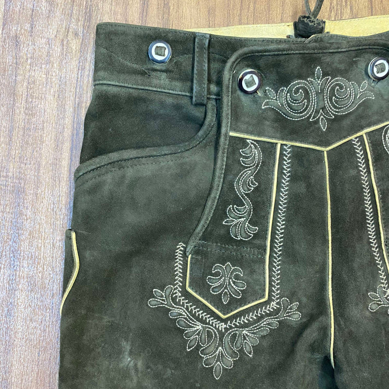 Trachten-Lederhose für Herren, Größe 90, in Braun