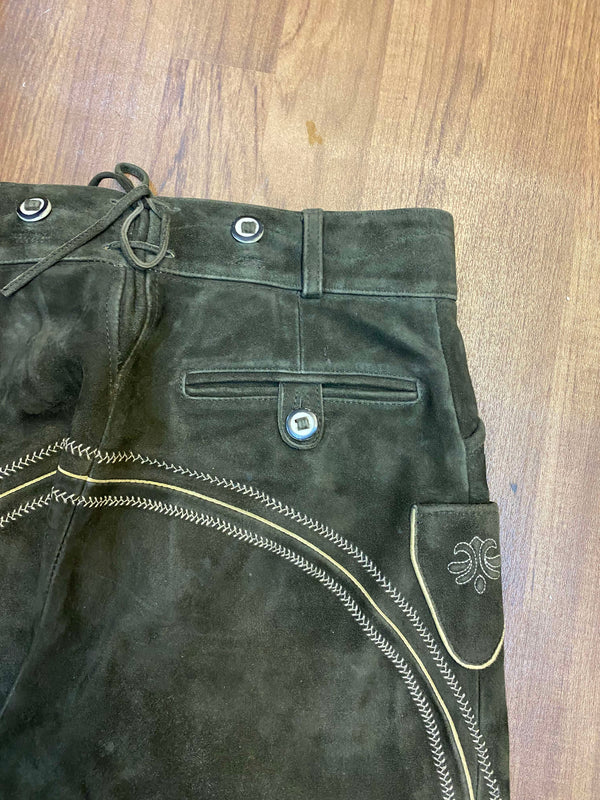 Trachten-Lederhose für Herren, Größe 90, in Braun