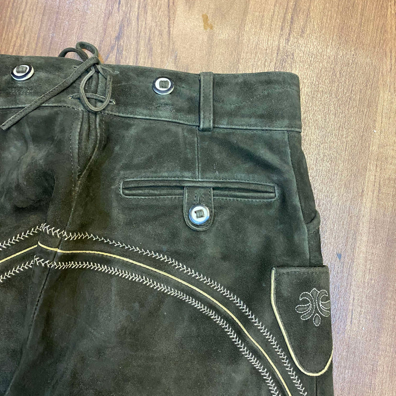 Trachten-Lederhose für Herren, Größe 90, in Braun