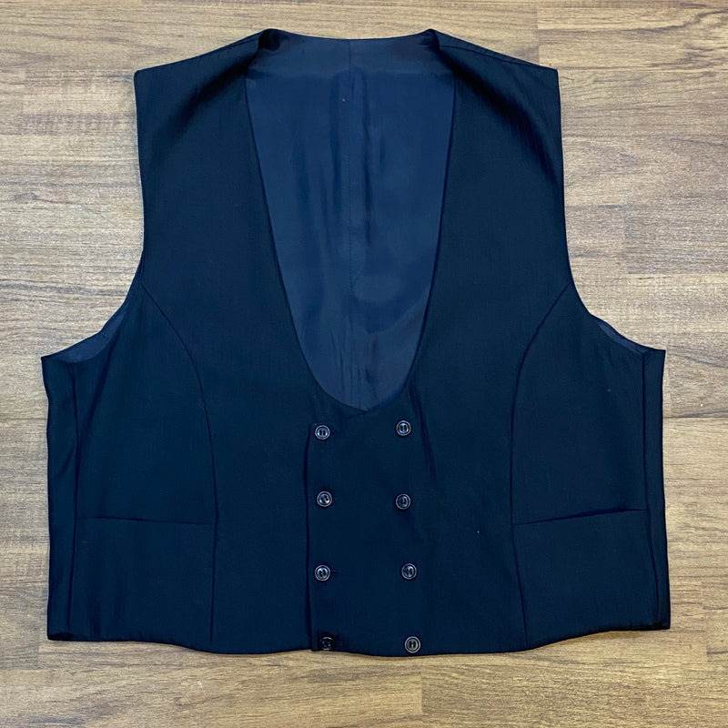 Dunkelblaue Smokingweste Vintage Gr.56
