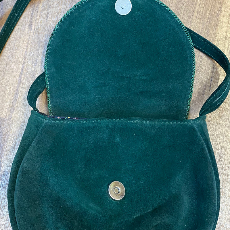 Vintage Dirndltasche Trachtentasche dunkelgrün