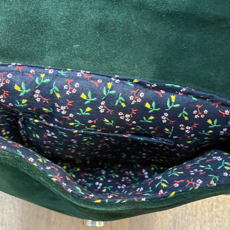 Vintage Dirndltasche Trachtentasche dunkelgrün