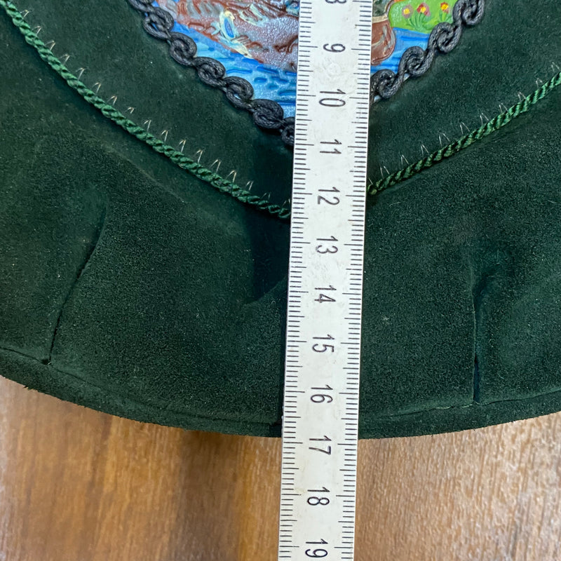 Vintage Dirndltasche Trachtentasche dunkelgrün