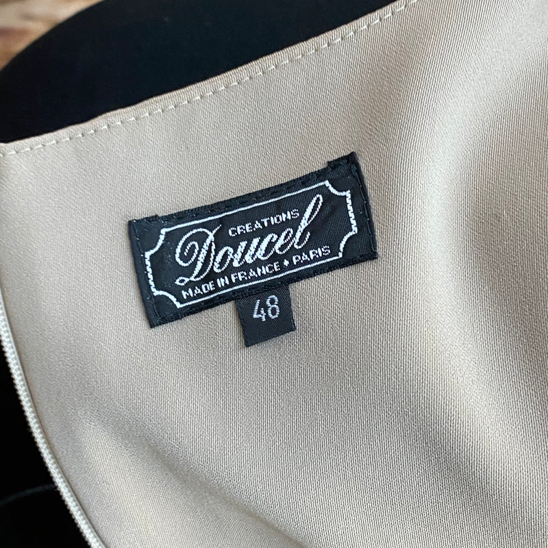 Elegantes Vintage Etuikleid von Créations Dorzel Gr.48