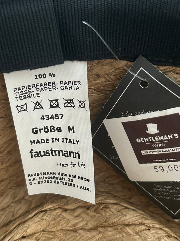 Innenansicht: Faustmann Sommerhut, Größe M, Made in Italy – Hangtag 59 Euro