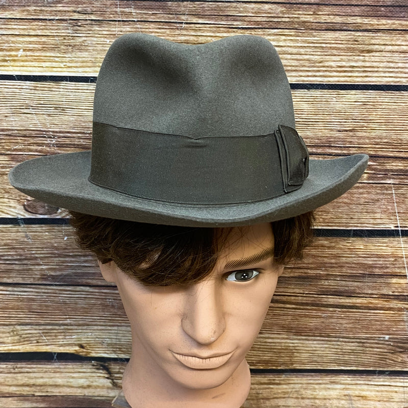 Fedora Vintage Herren Hut Stanton Gr.58 olivegrün
