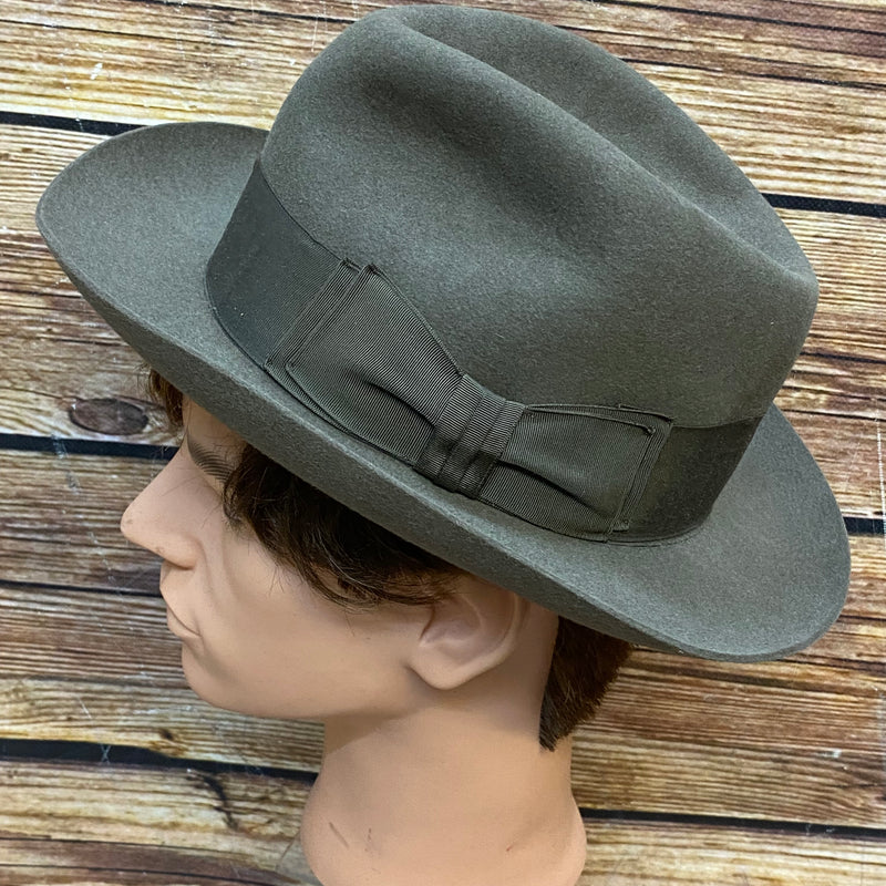 Fedora Vintage Herren Hut Stanton Gr.58 olivegrün