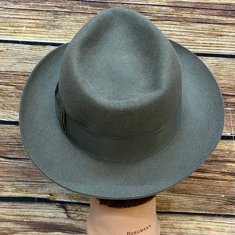 Fedora Vintage Herren Hut Stanton Gr.56 olivegrün