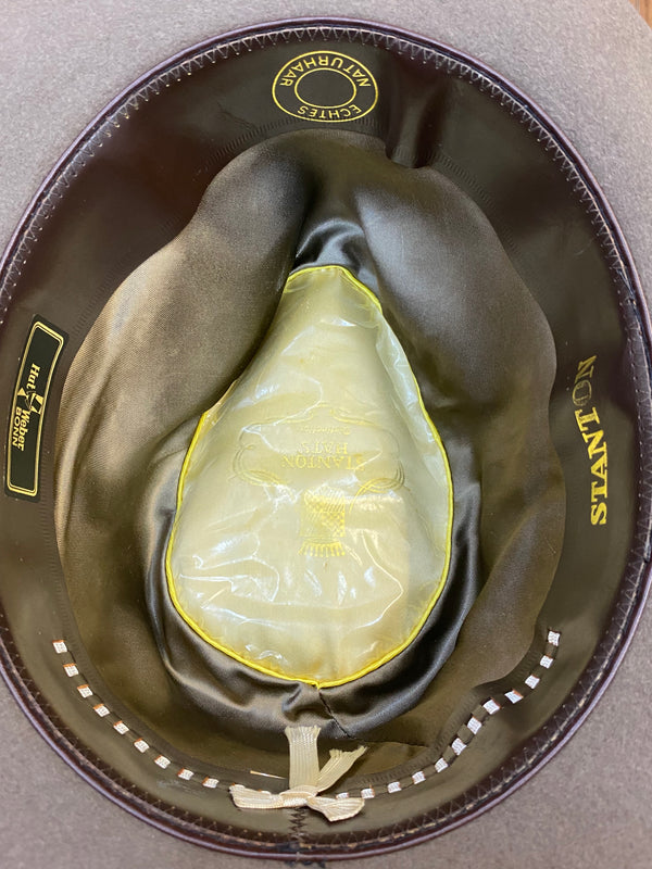 Fedora Vintage Herren Hut Stanton Gr.56 olivegrün