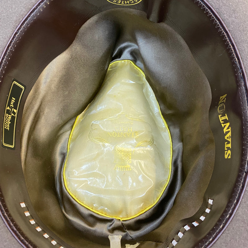 Fedora Vintage Herren Hut Stanton Gr.56 olivegrün