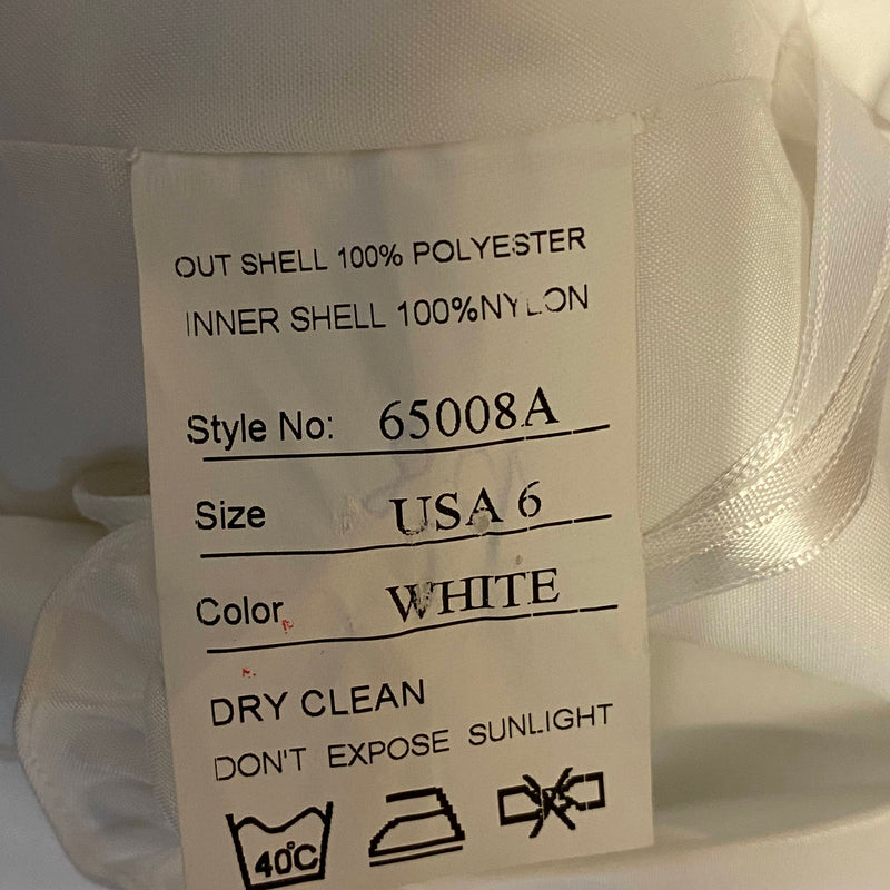 Kommunionkleid Mädchen Gr. 128 Weiß – Vokuhila mit Bolero & Tüll