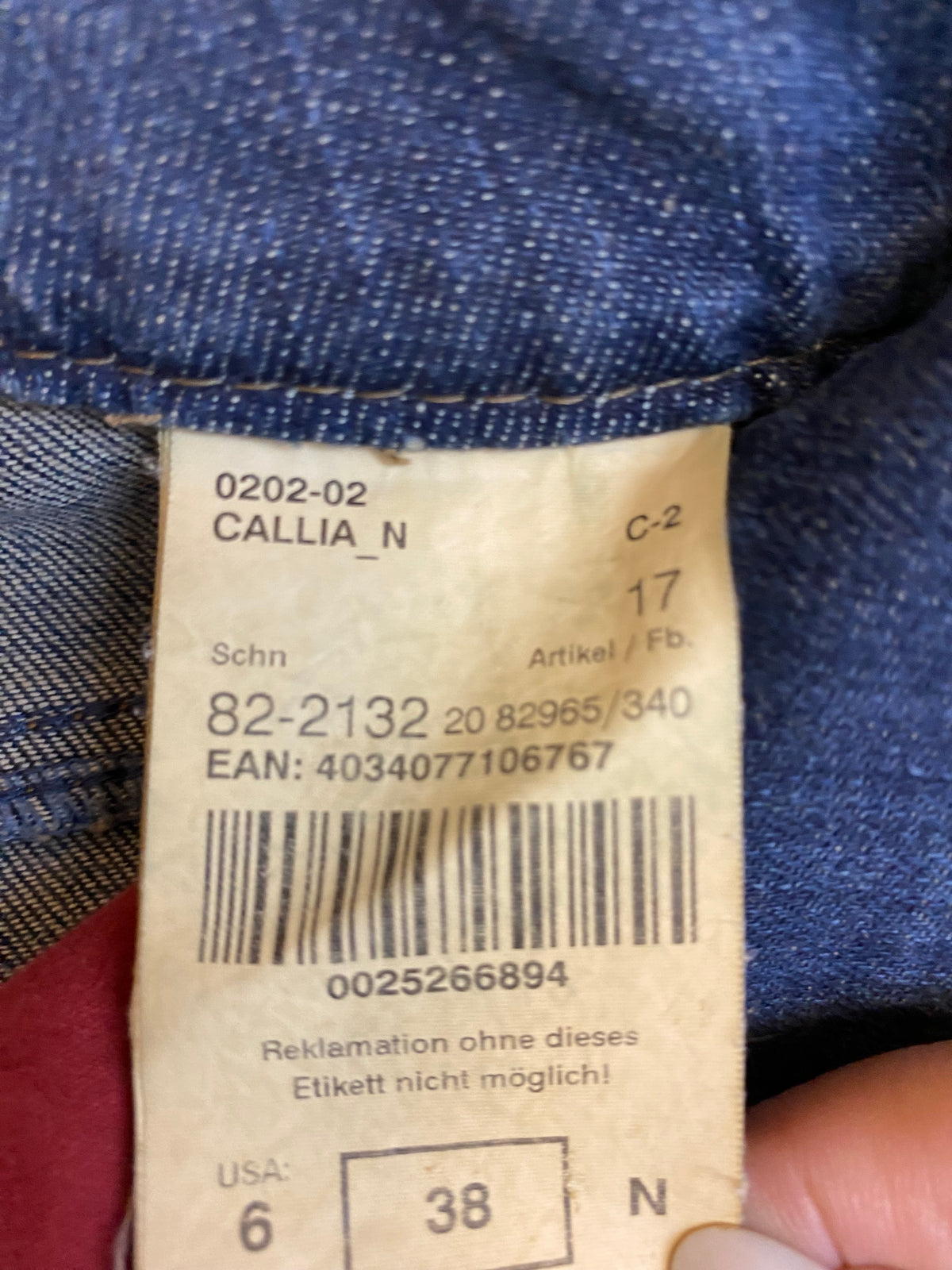 Pantalon jeans jambe large évasé taille 38 occasion Rosner 