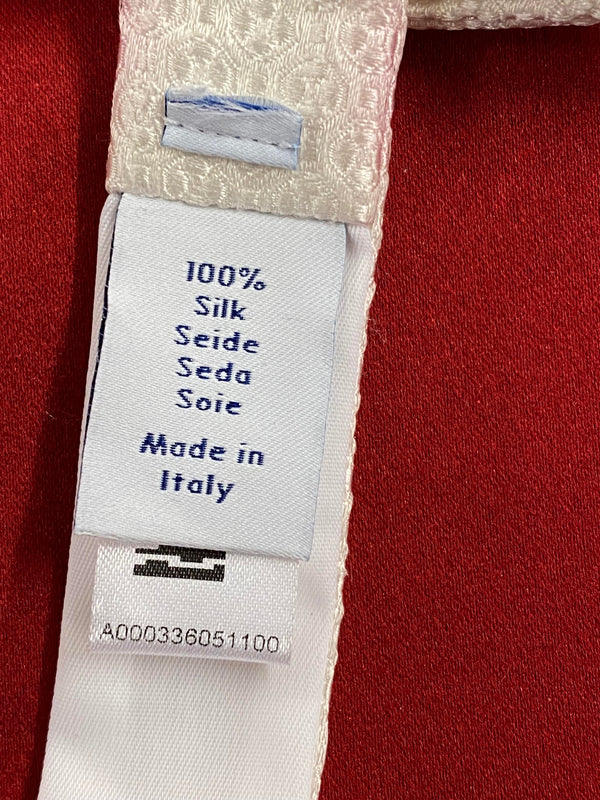 Vintage Fliege Seide Cremeweiß gemustert – Made in Italy | elegante Herrenfliege