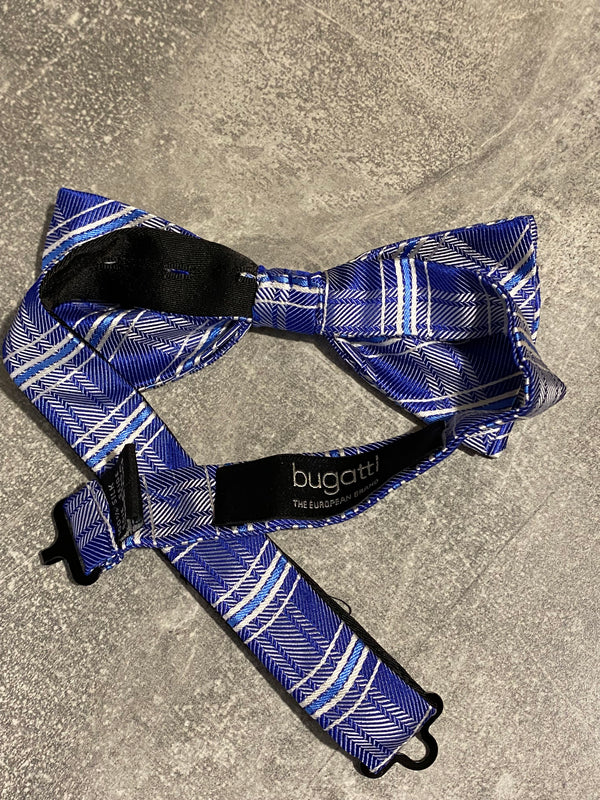 Bugatti Herrenfliege Blau aus 100 % Seide – Neu & Ungetragen