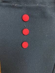 Stiefelstulpen, Gamaschen, viktorianisch, Damen-Überzieher, schwarz mit roten Knöpfen