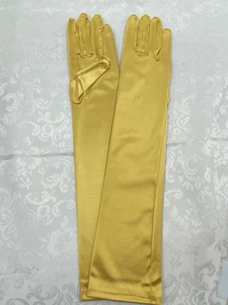 Goldgelbe Charleston Handschuhe 20er Jahre One Size – Glad Rags Kostümverkauf