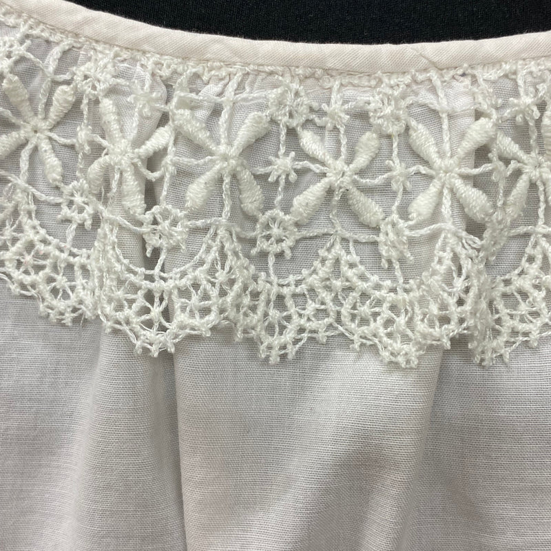 Vintage Dirndlbluse Gr.50 aus den 80er Jahren offwhite