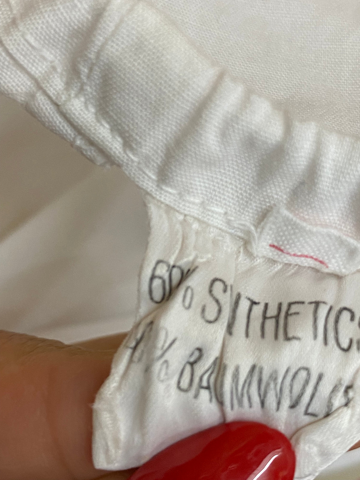 Vintage Dirndlbluse Gr.50 aus den 80er Jahren offwhite