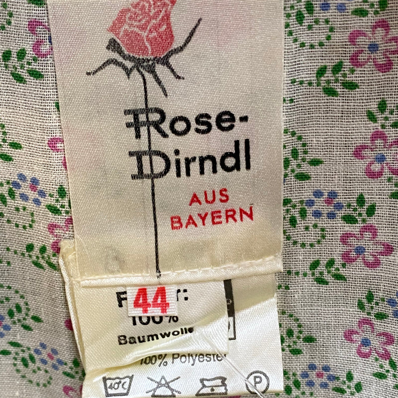 Vintage Dirndl mit Bluse und Schürze Gr.42 in grün
