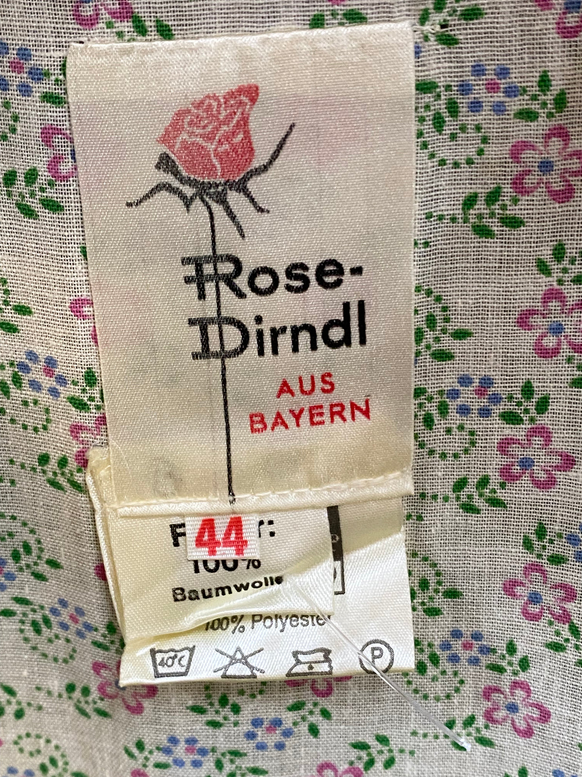 Vintage Dirndl mit Bluse und Schürze Gr.42 in grün