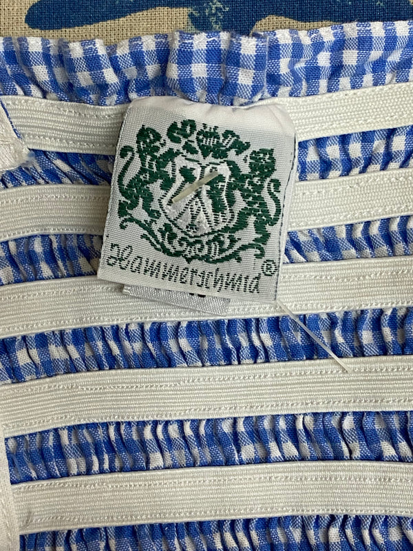 Karierte Trachtenbluse von Hammerschmid blau weiß Gr.36