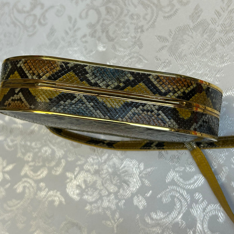 Vintage Python‐Clutch Handtasche Schlange