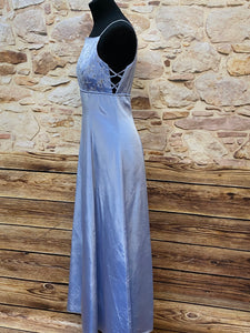 Langes Abendkleid Hellblau Gr.36 Morgan and Co Abschlussballkleid Vintage 90er Jahr