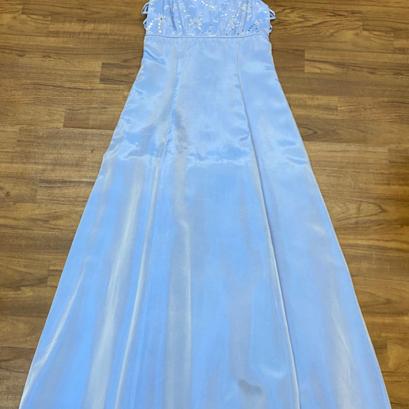 Langes Abendkleid Hellblau Gr.36 Morgan and Co Abschlussballkleid Vintage 90er Jahre