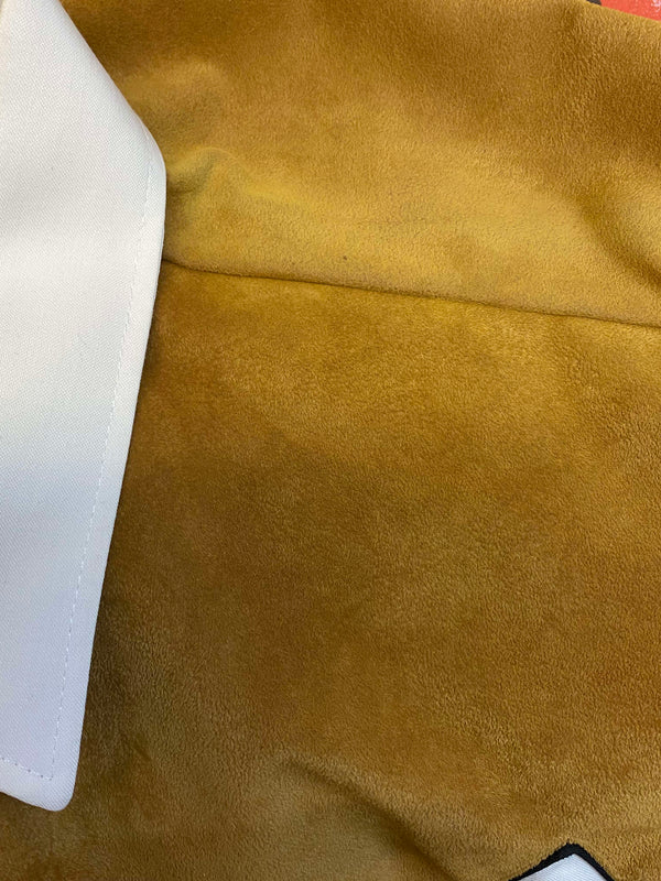 Vintage Westernhemd – XL – Weiß & Camel – Suede-Look – Ranger’s (Made in Mexico)