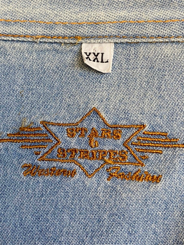 VINTAGE WESTERN DENIM HEMD – XXL – LEDERDETAILS