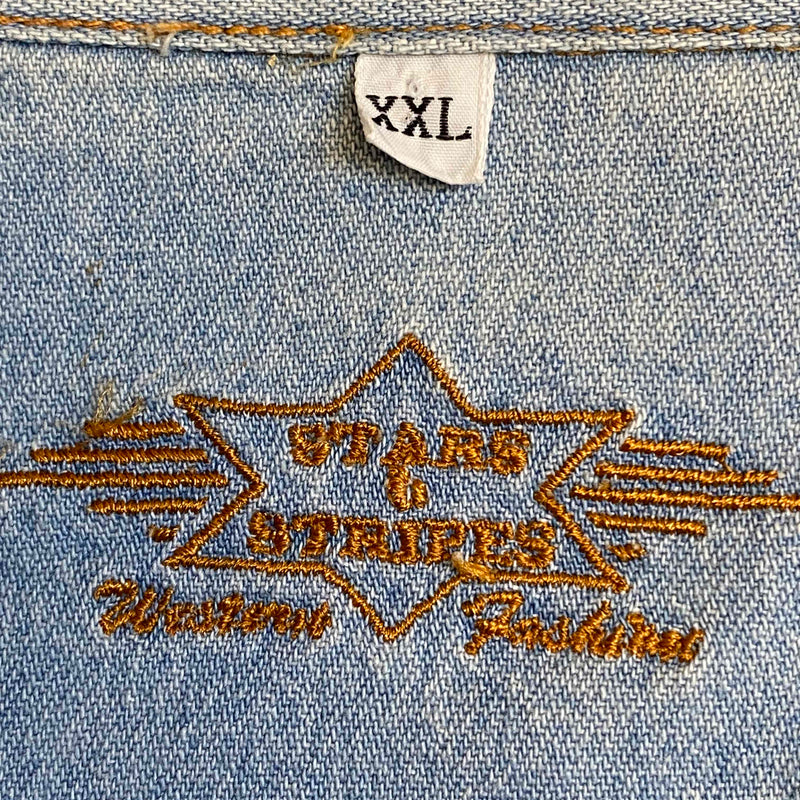 VINTAGE WESTERN DENIM HEMD – XXL – LEDERDETAILS