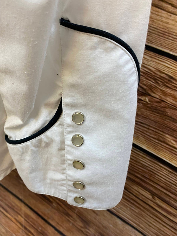 WESTERNHEMD – WEISS/SCHWARZ – XL – VINTAGE