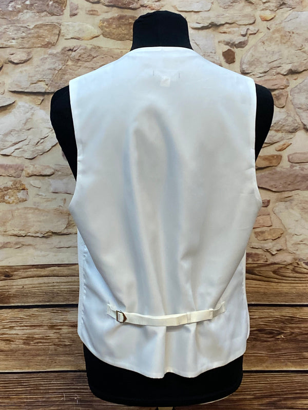 Elegante weiße Frackweste / Smokingweste – Größe M/L (Made in USA)