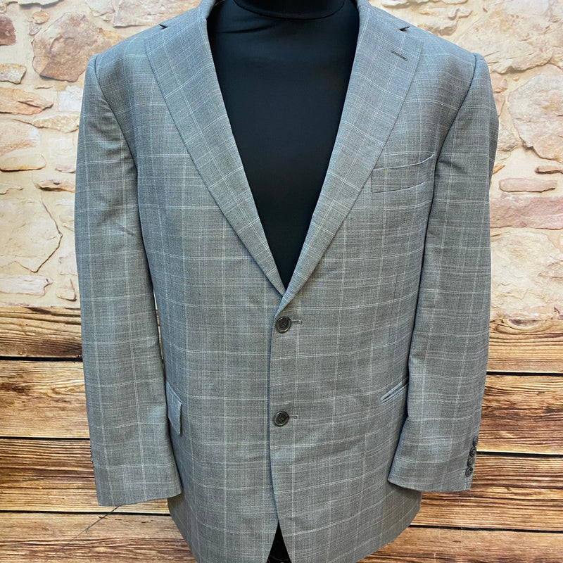 „Graues Herren Sakko von Daniel Hechter mit Karomuster, Vorderansicht“