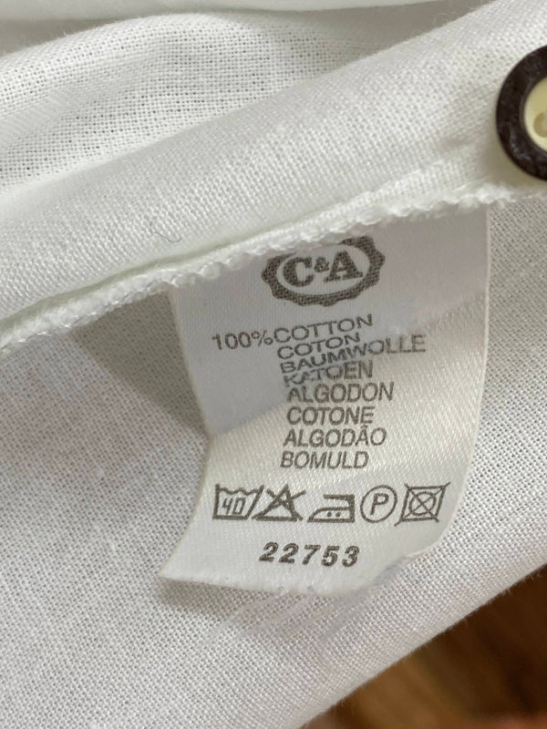 Trachtenhemd  – Größe M  – Weiß