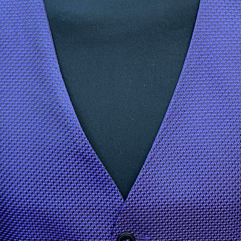 Elegante Vintage-Herrenweste in tiefem Violett – Gr. 50