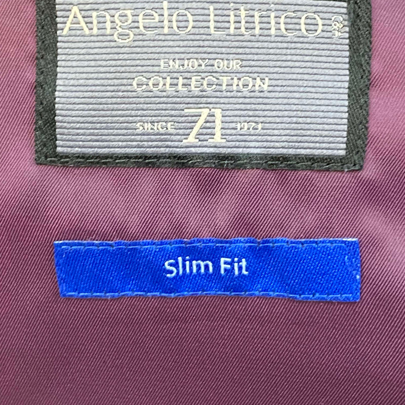 Herren-Weste – Angelo Litrico – Slim Fit – Größe M – Bordeaux/Karo