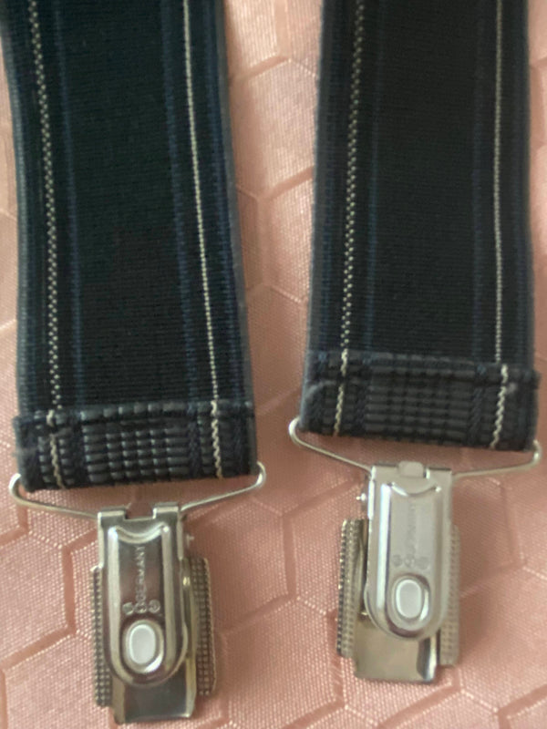 Vintage Herren-Hosenträger in Dunkelblau mit X-Form
