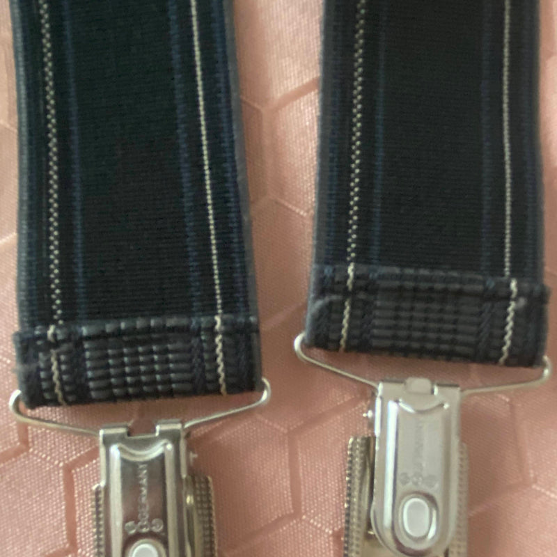 Vintage Herren-Hosenträger in Dunkelblau mit X-Form