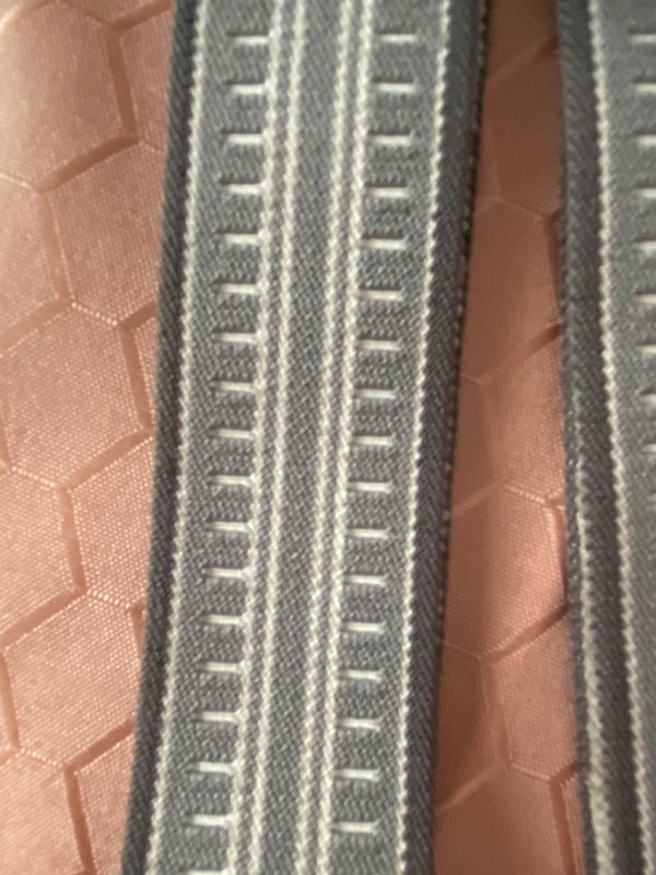Vintage Herren-Hosenträger in Grau mit Geometrischem Muster, Ansicht 2