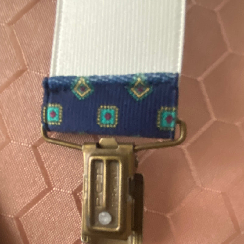 Vintage Herren-Hosenträger in Dunkelblau mit Muster