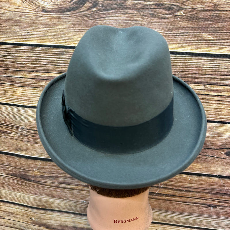 Vintage Hückel Superior Filzhut – Zeitlose Eleganz in Grau