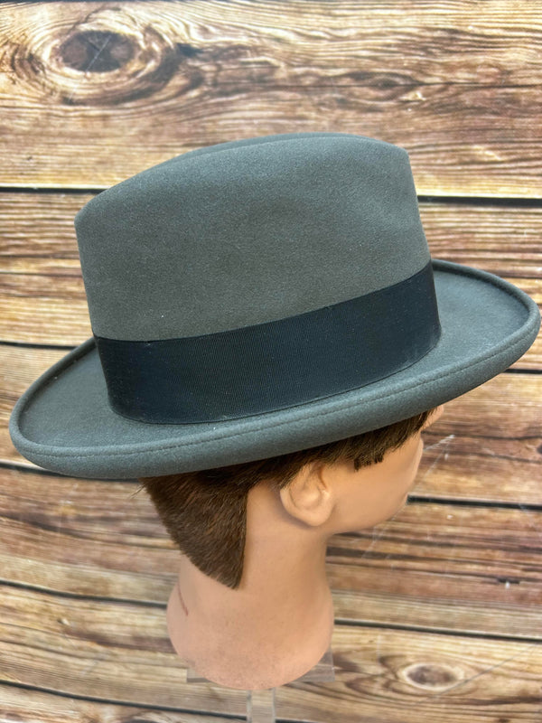 Vintage Hückel Superior Filzhut – Zeitlose Eleganz in Grau