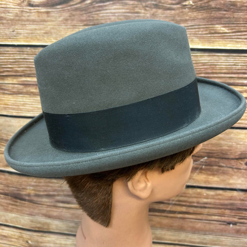 Vintage Hückel Superior Filzhut – Zeitlose Eleganz in Grau