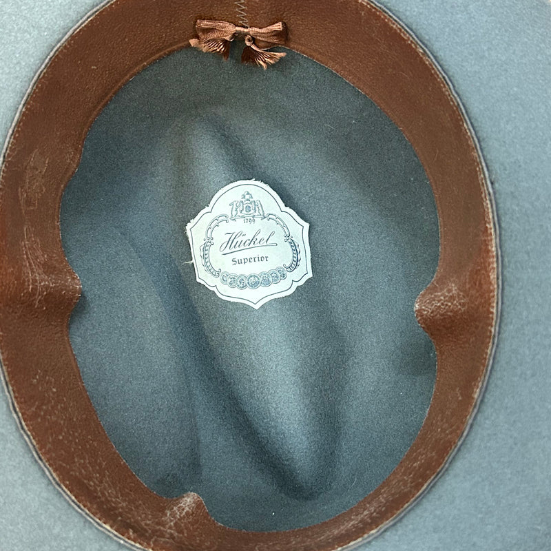 Vintage Hückel Superior Filzhut – Zeitlose Eleganz in Grau