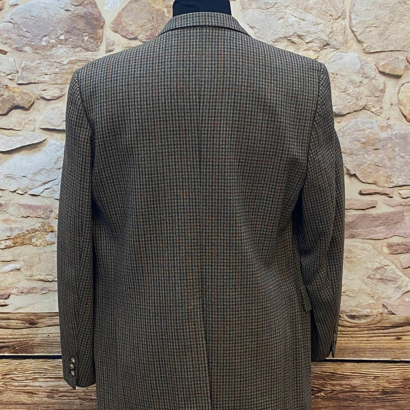 Karierte Herrenjacke Vintage Tweed Sakko Blazer  Gr.48