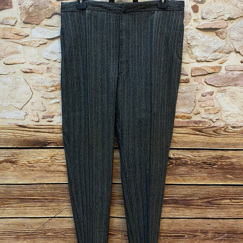 Stresemann Hose grau-schwarz gestreift Bundweite 100 cm, Gr.54