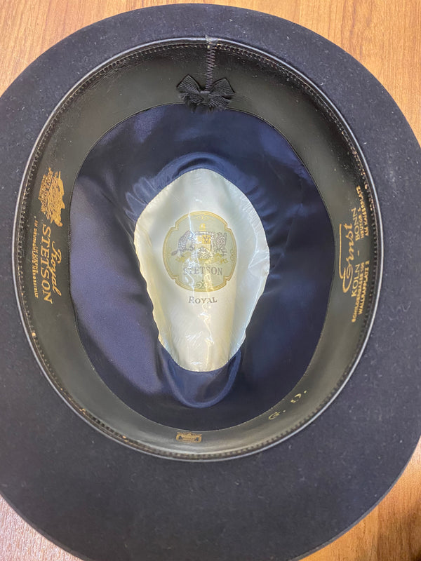 Herren Vintage-Hut Royal Stetson schwarz Gr.56
