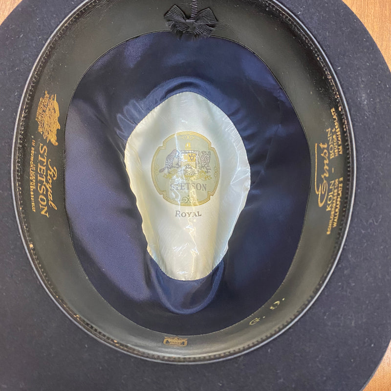Herren Vintage-Hut Royal Stetson schwarz Gr.56