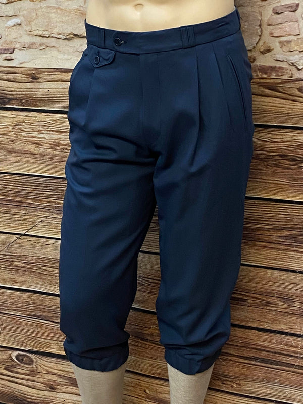 Blaue Knickerbockerhose Gr.48 im 20er-Jahre-Stil,  84 cm